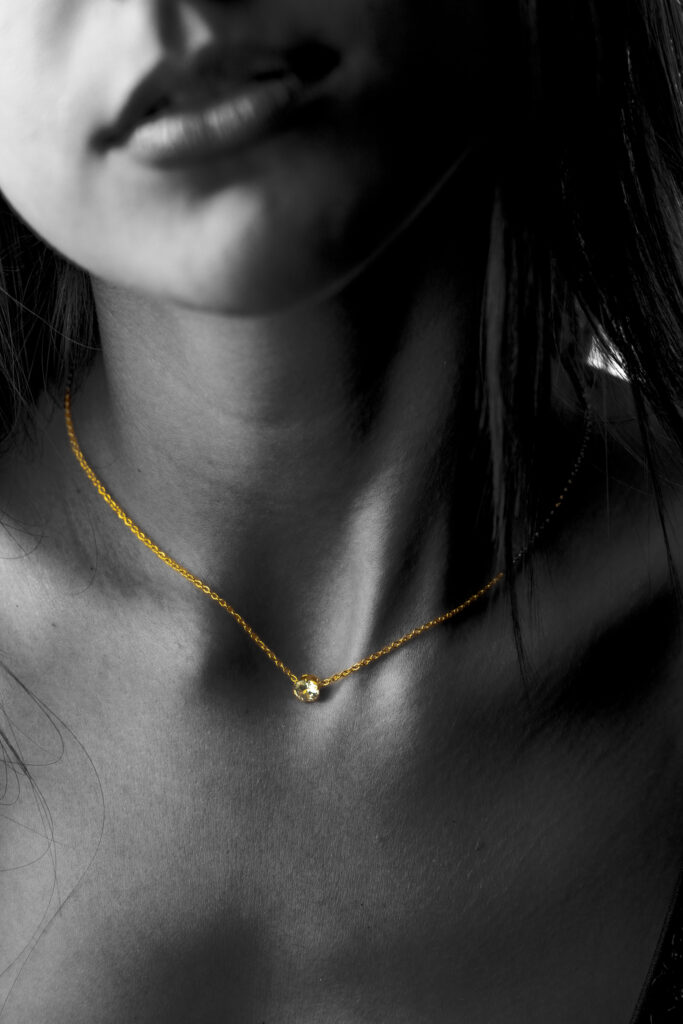 Bijoux Collier Chaîne-Fine Strass